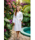 peignoir kimono blanc personnalisé avec prénom brodé