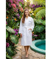 Peignoir Kimono Personnalisé Broderie Prénom – 100% Coton (220 g/m²)