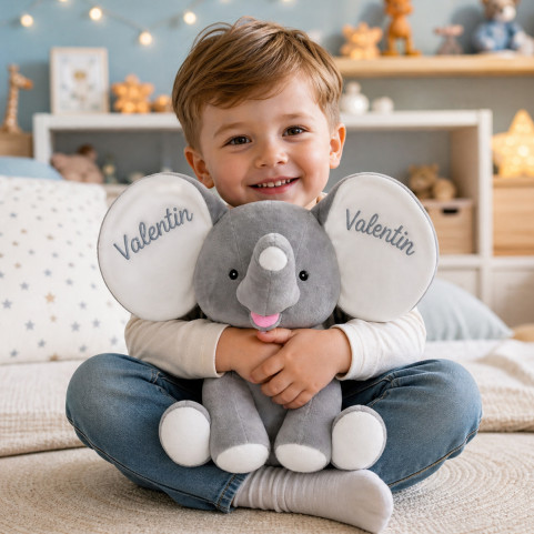 peluche elephant personnalisée