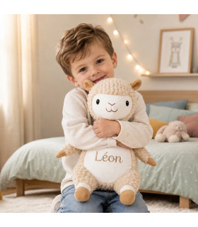 peluche alpaga personnalisée avec broderie prénom enfant