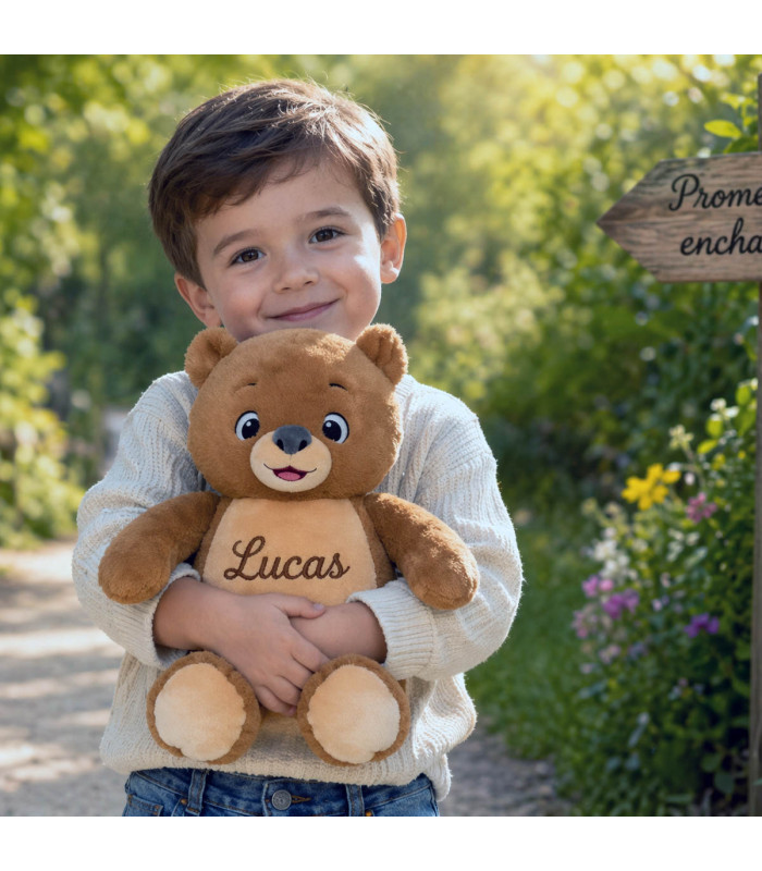 Peluche Ours Cubbies Brodé Naissance/Prénom (Marron Clair)