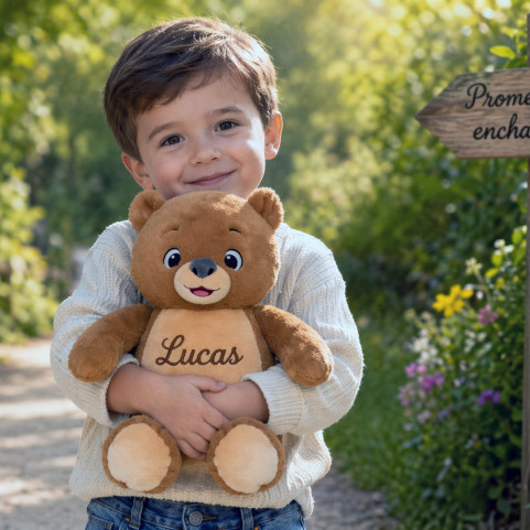 ours en peluche personnalisé avec broderie prénom