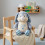 Peluche Lapin Bleu à Pois Brodé Prénom (40 cm) – Cubbies, Broderie Française