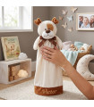 Doudou Peluche Chien Marionnette Brodé – Cadeau Naissance 40 cm