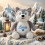 Peluche Chien loup husky brodé et personnalisé
