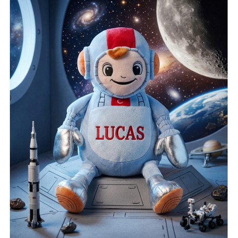 peluche astronaute personnalisée avec un prénom brodé