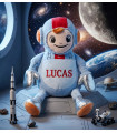 Peluche Astronaute Brodé Prénom Cubbies - Range Pyjama - Cadeau Espace
