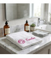 Serviette/Drap de Bain 500g Brodé - Signe Capricorne & Personnalisation