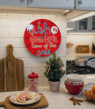 Horloge Murale Design Rouge "Fun & Dynamique" - Bois MDF