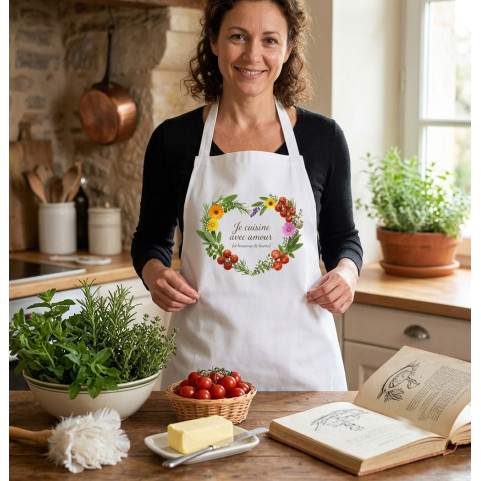 tablier cuisine fait avec amour