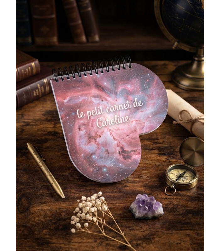 Carnet en Cœur Spirale Personnalisable | Le Petit Monde de Camille