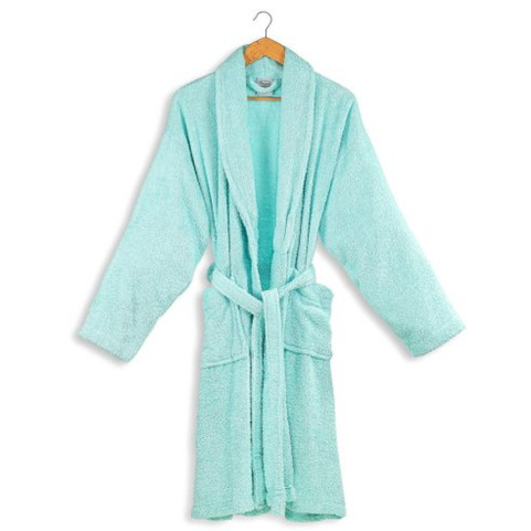 peignoir homme ou femme bleu vert personnalisé