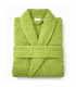 peignoir homme femme vert brodé