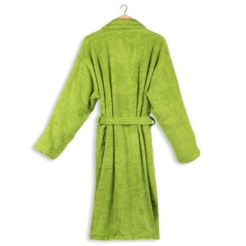 Peignoir Adulte Personnalisé en Coton 420g - Vert Pistache (Broderie Cœur ou Dos)