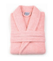 Peignoir Adulte Personnalisé en Coton 420g - Rose (Broderie Cœur ou Dos)
