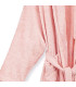 détail manche peignoir rose personnalisé broderie