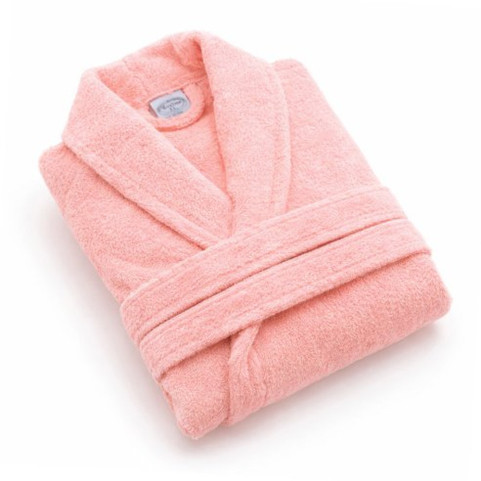 Peignoir Adulte Personnalisé en Coton 420g - Rose (Broderie Cœur ou Dos)