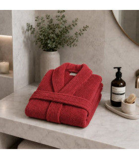 peignoir rouge personnalisé prénom