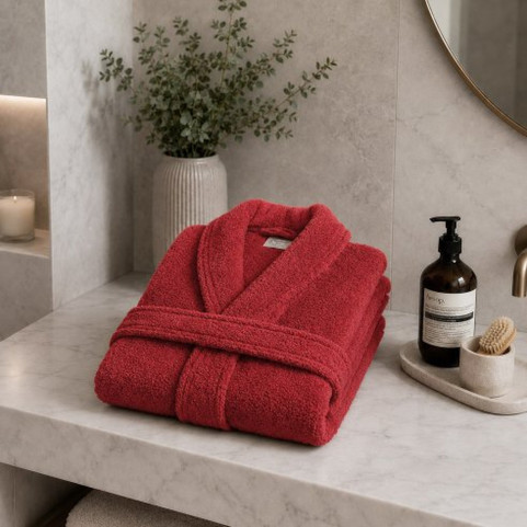 peignoir rouge personnalisé prénom