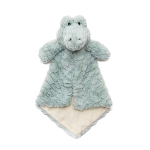 Doudou Crocodile Bleu Vert Personnalisé avec Prénom – Modèle brodé