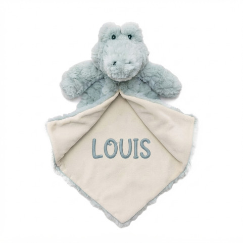 doudou crocodile brodé prénom