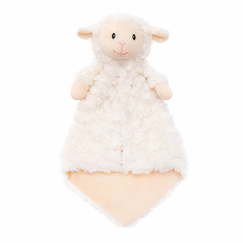 Doudou Mouton Écru & Rose Poudré Personnalisé avec Prénom Brodé – Le Petit Monde de Camille