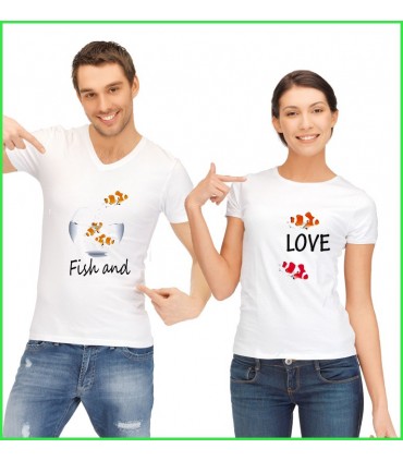 des tee shirt rigolos et originaux pour homme et pour femme avec des poissons clown