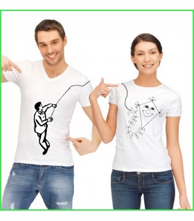 Cerf volant sur tee shirt original et pas cher pour le couple