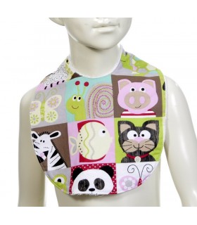 De petits animaux sur un bavoir original