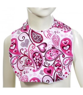 Création originale d'un bavoir fleurs fille