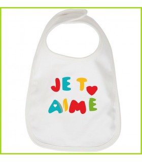 Dire je t'aime à son enfant à travers un bavoir