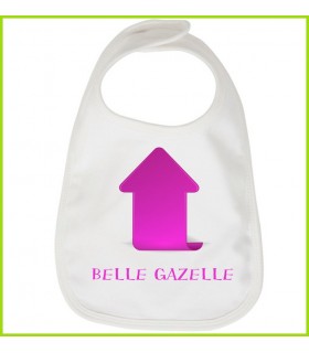 bavoir la belle gazelle qui se personnalise avec un prenom