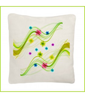 coussin original avec motif fleuri