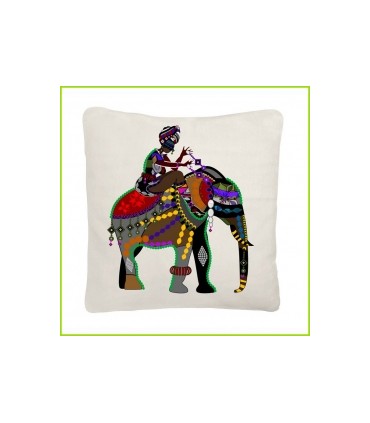 coussin éléphant d'inde