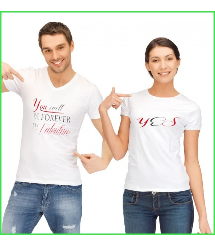 T shirt couple Saint valentin