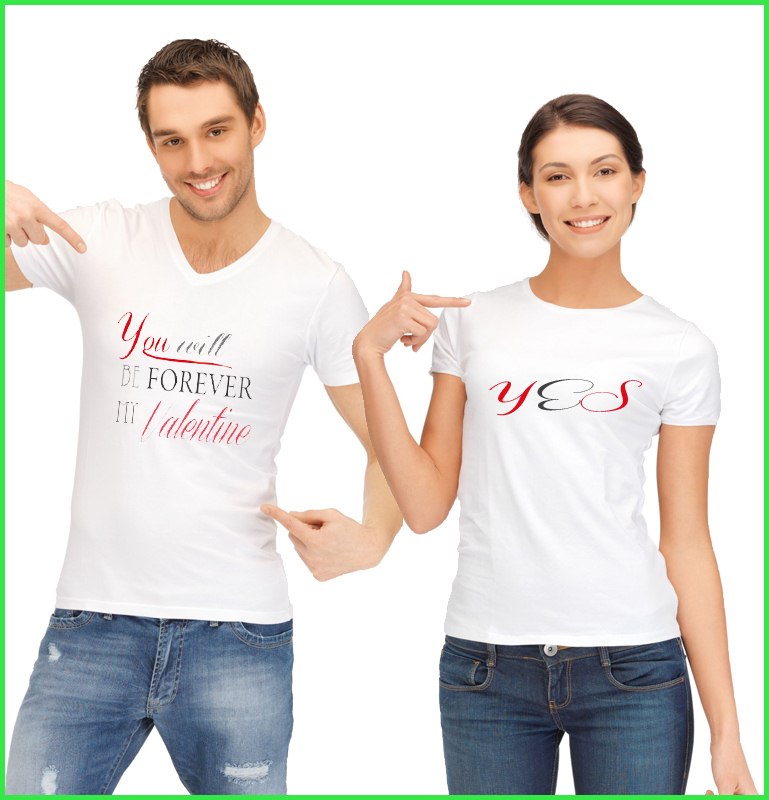 Tee Shirt Manches Courtes Pour Saint Valentin Tee Shirt Original Amoureux 0428