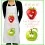 Tablier cuisine rigolo pomme fraise