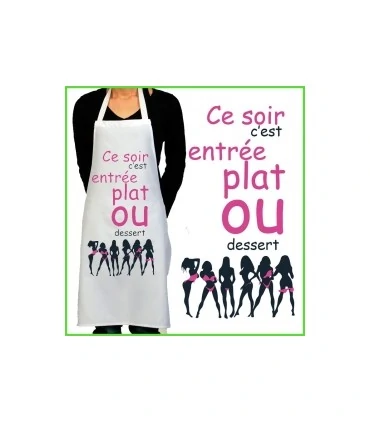 cadeau rigolo pour la femme, tablier de cuisine stripteateuse
