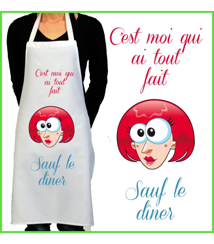 Tablier De Cuisine Créatif 3D - Drôle, Lavable, Pour Maison, BBQ Ou Fête (Modèle A)