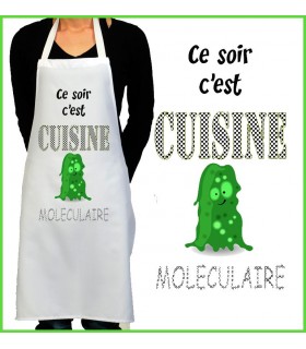 Tablier de cuisine rigolo moléculaire