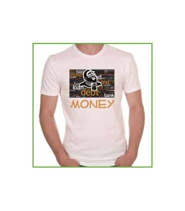 un tee shirt sympa avec de la money en texte