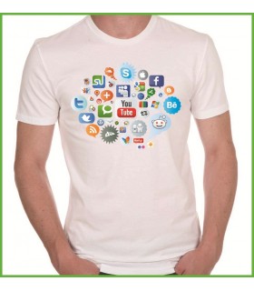 une suite de logos sur un tee shirt vraiment original, cadeau tee shirt