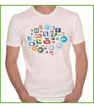 une suite de logos sur un tee shirt vraiment original, cadeau tee shirt