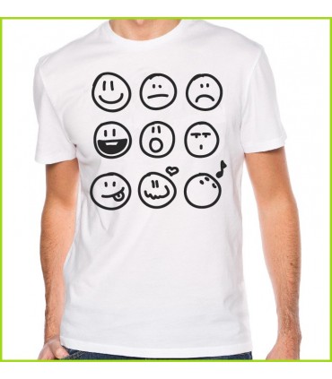 Tee-shirt rigolo aux diverses expressions