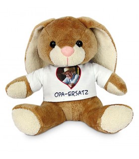 lapin en peluche avec photo