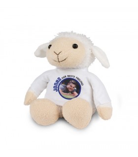 mouton en peluche avec photo