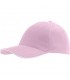 broderie personnalisée sur une casquette rose et blanc