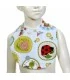 Bavoir original avec cociinelle et grenouille pour bébé