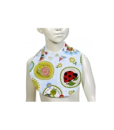 Bavoir original avec cociinelle et grenouille pour bébé