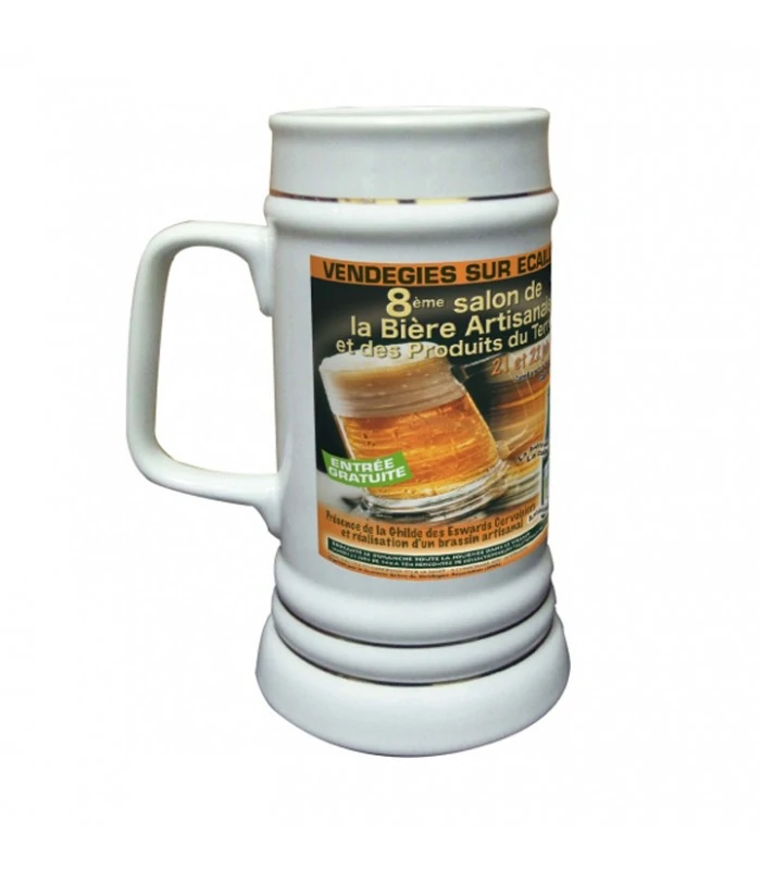 Chope à bière avec photo